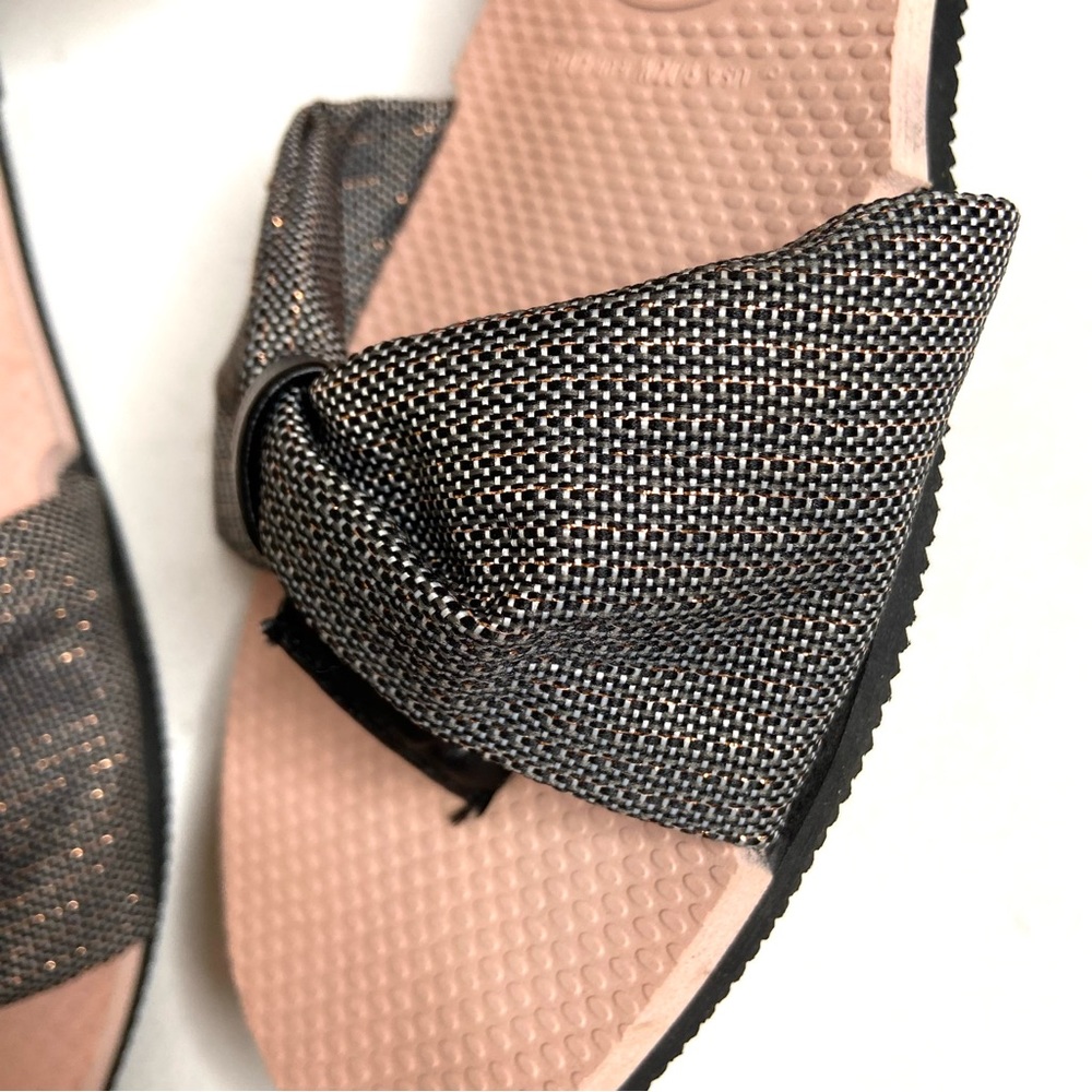 HAVAIANAS St. Tropez Shine Sandals Black Ballet Rose - Picture 3 of 15